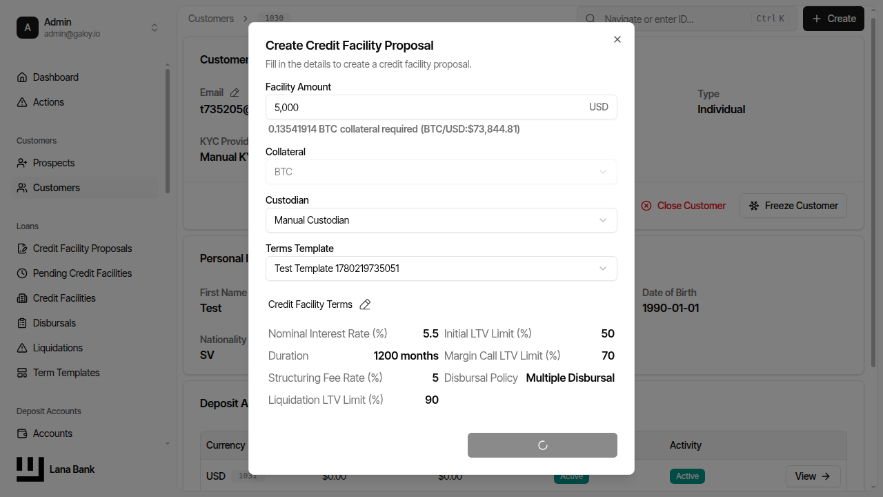 Submit proposal form
