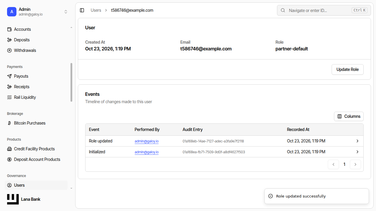 Verify role update