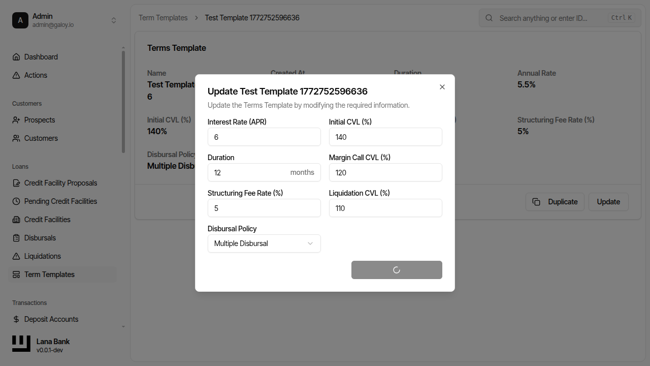 Submit template update