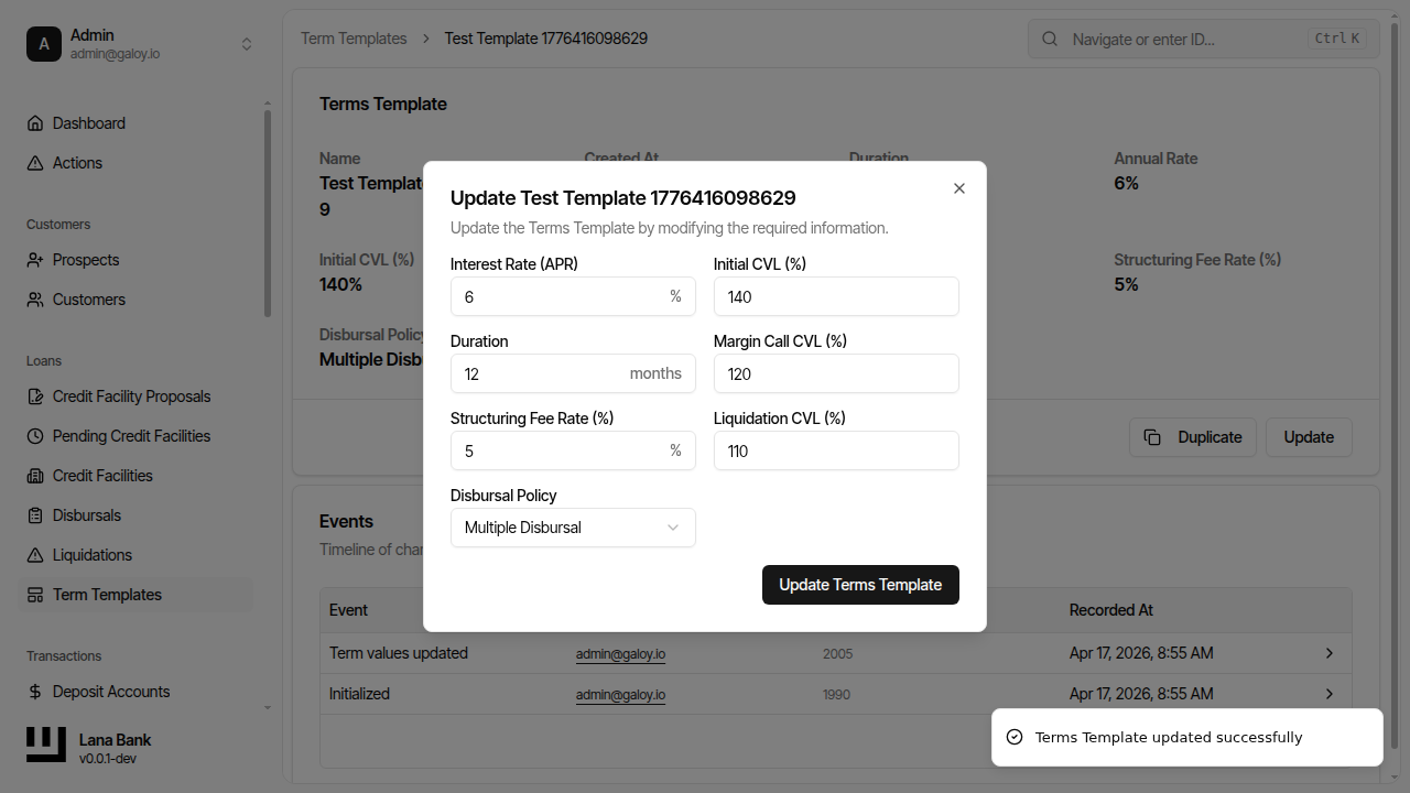 Submit template update