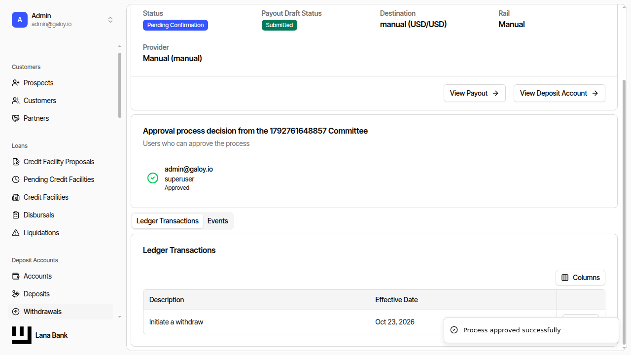 Approval success