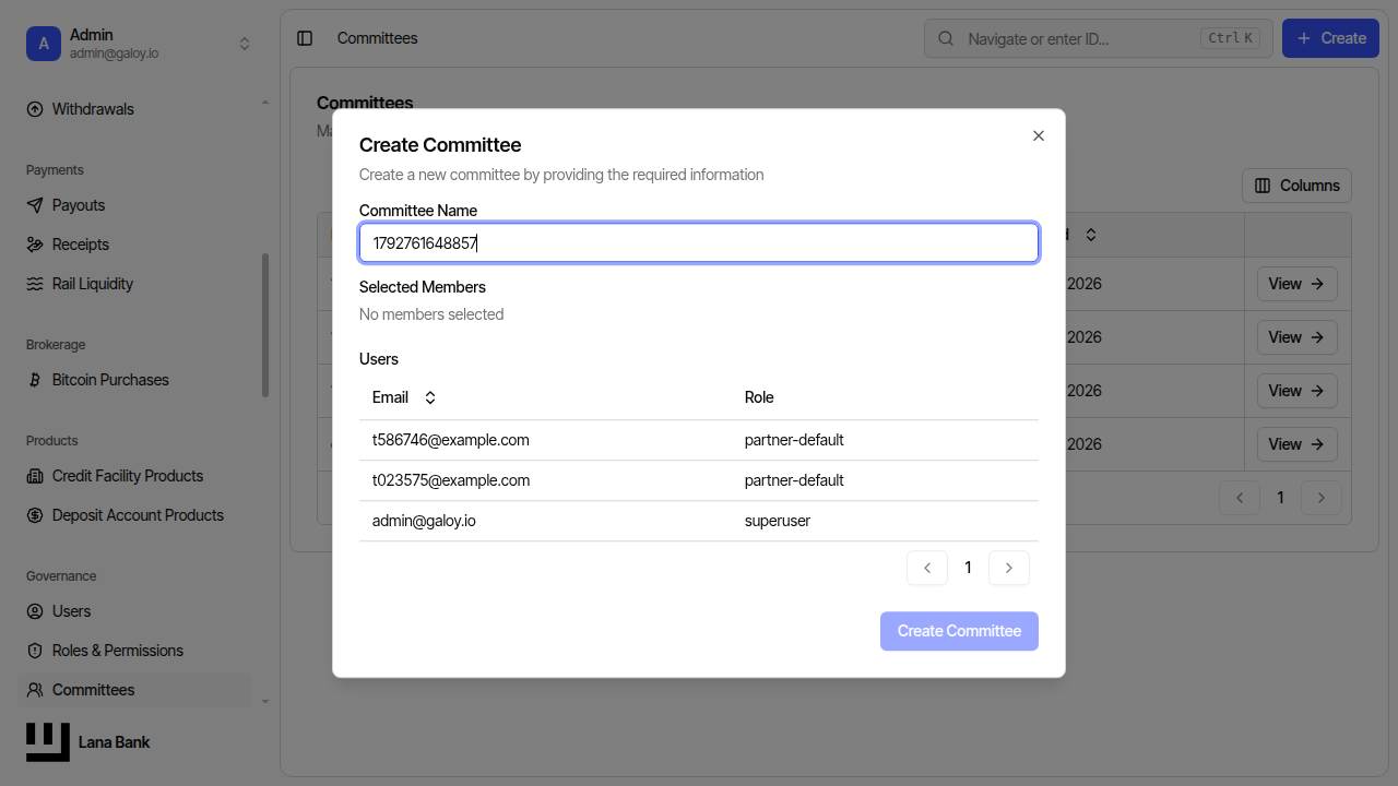 Fill committee name