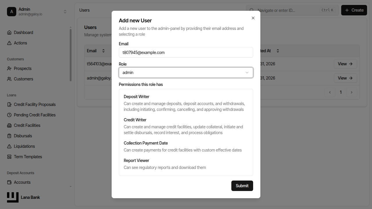 Assign admin role