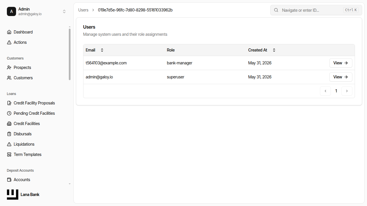 Submit user creation