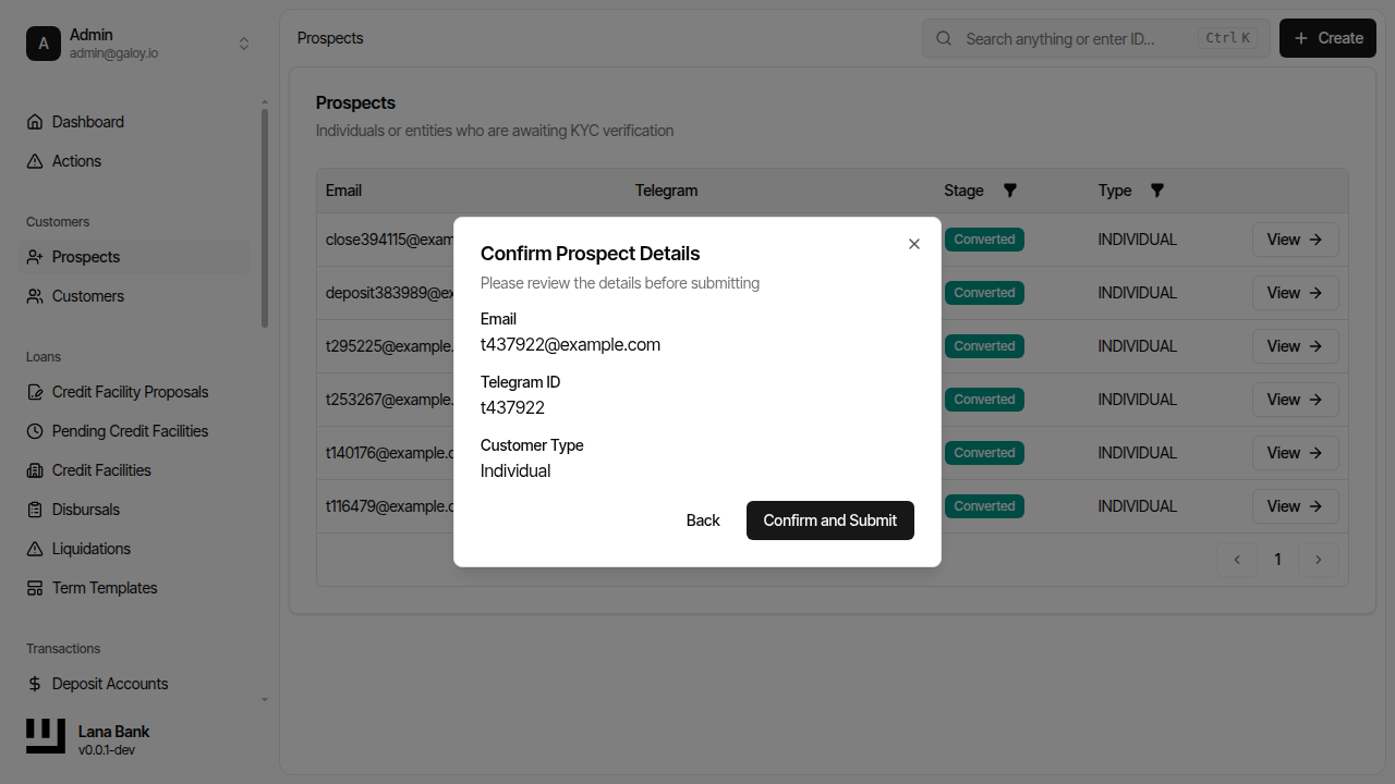 Review customer details