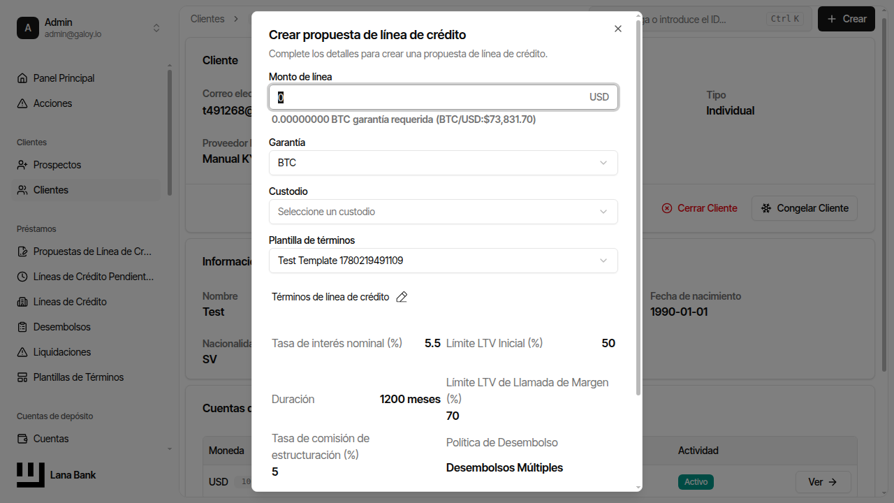 Abrir formulario de propuesta