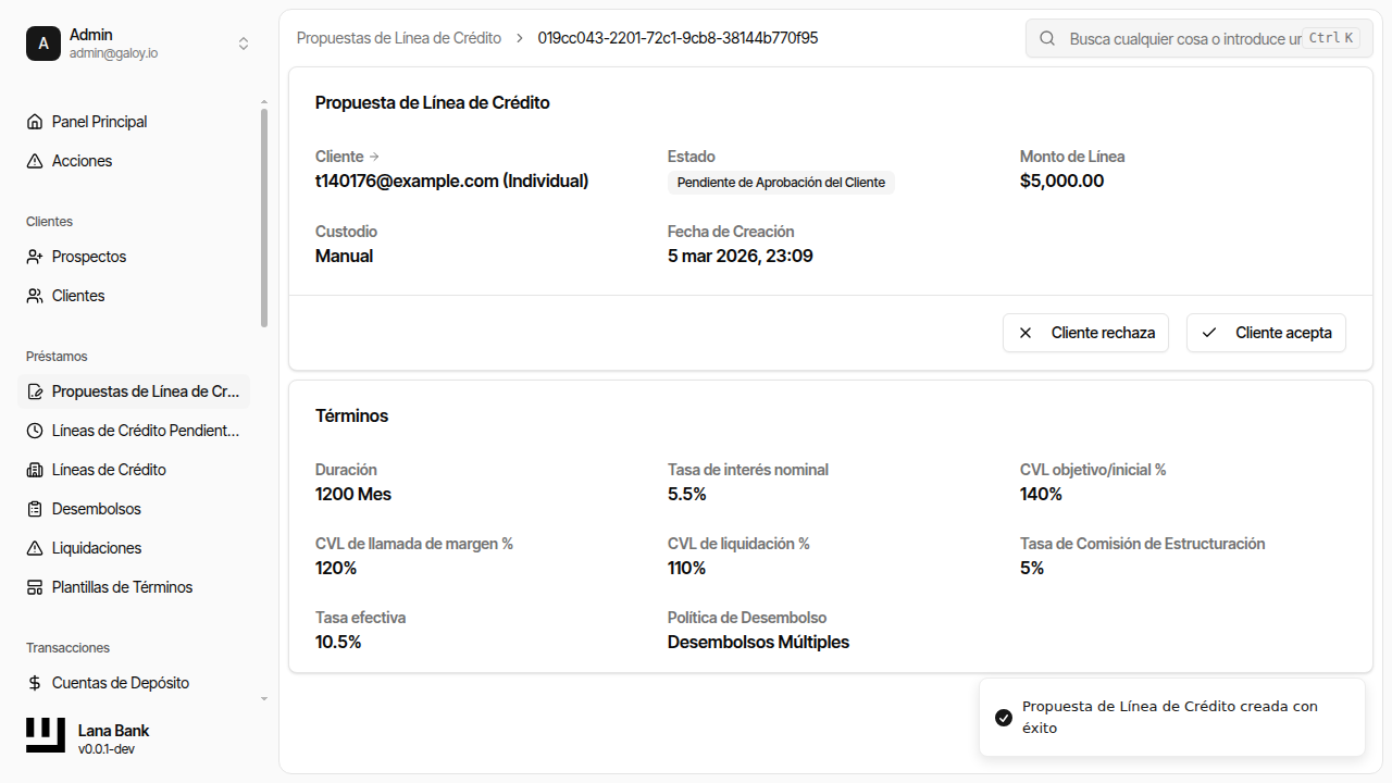 Propuesta creada exitosamente