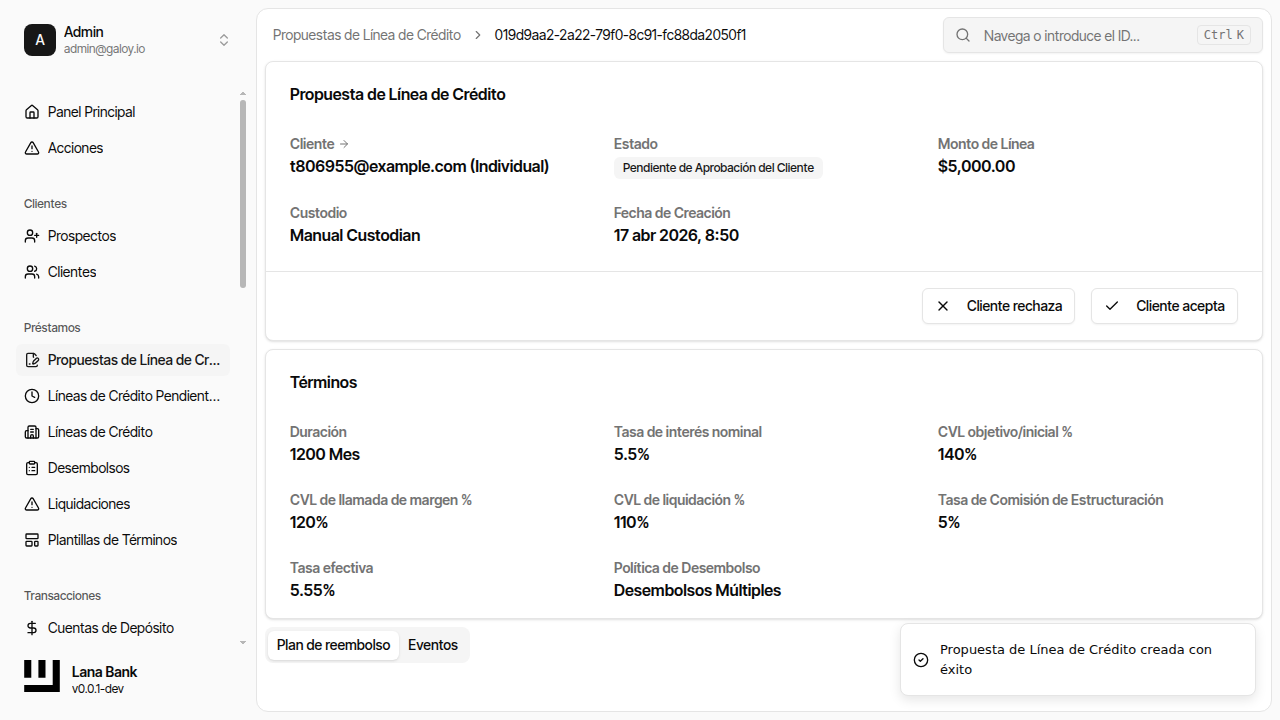 Propuesta creada exitosamente