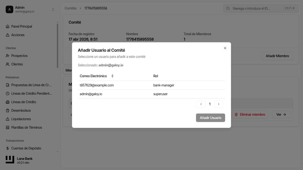 Enviar agregar miembro