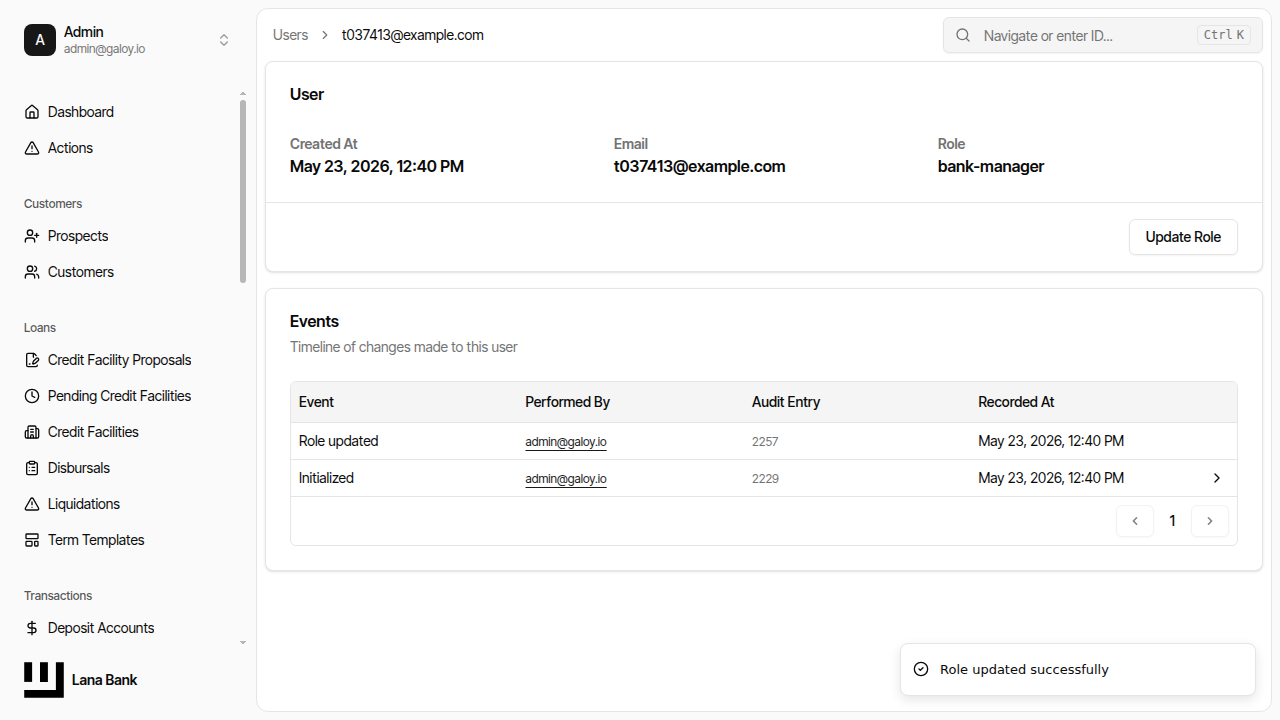 Verify role update