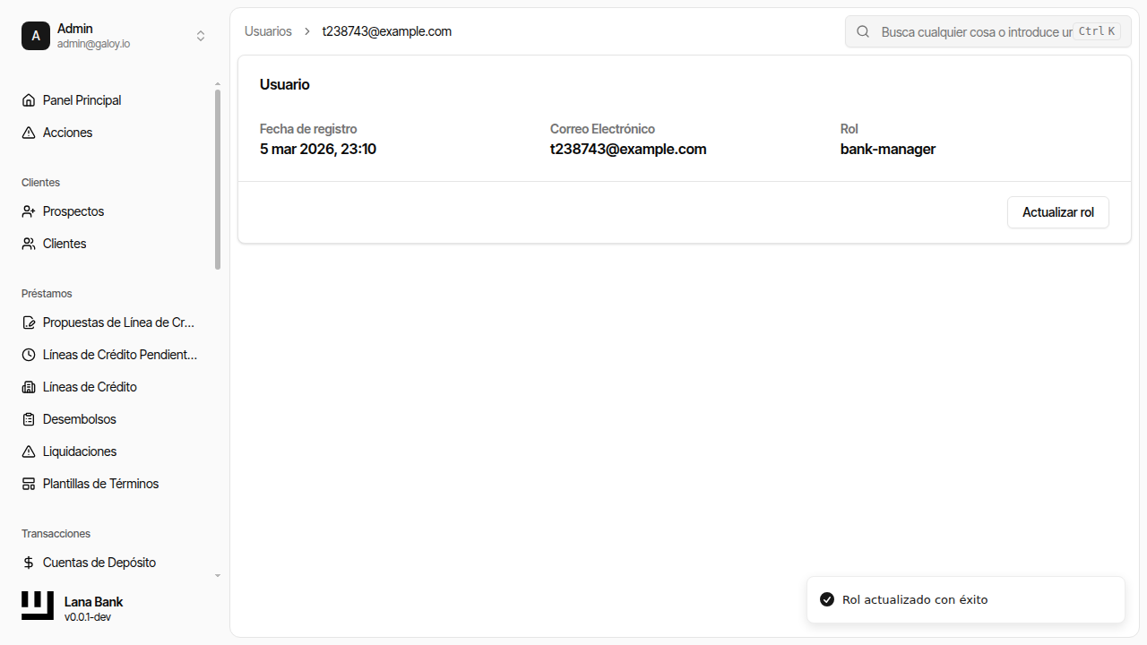Verificar actualización de roles