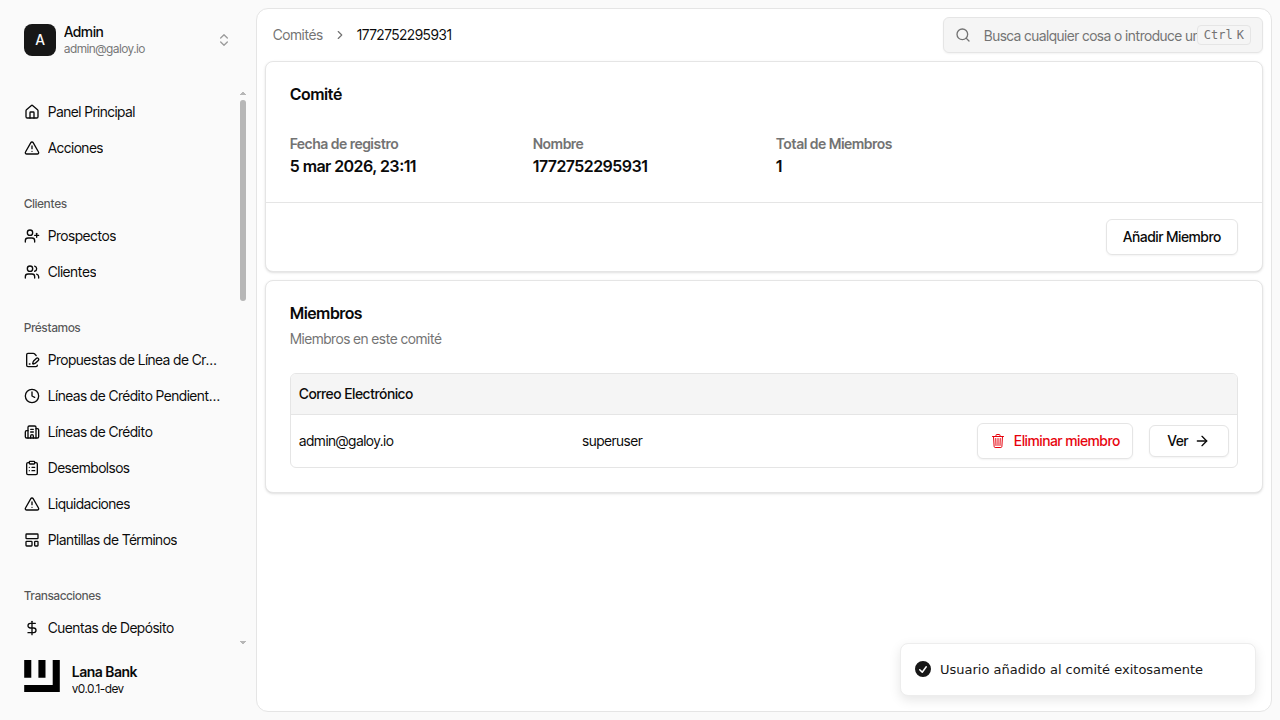 Verificar miembro agregado