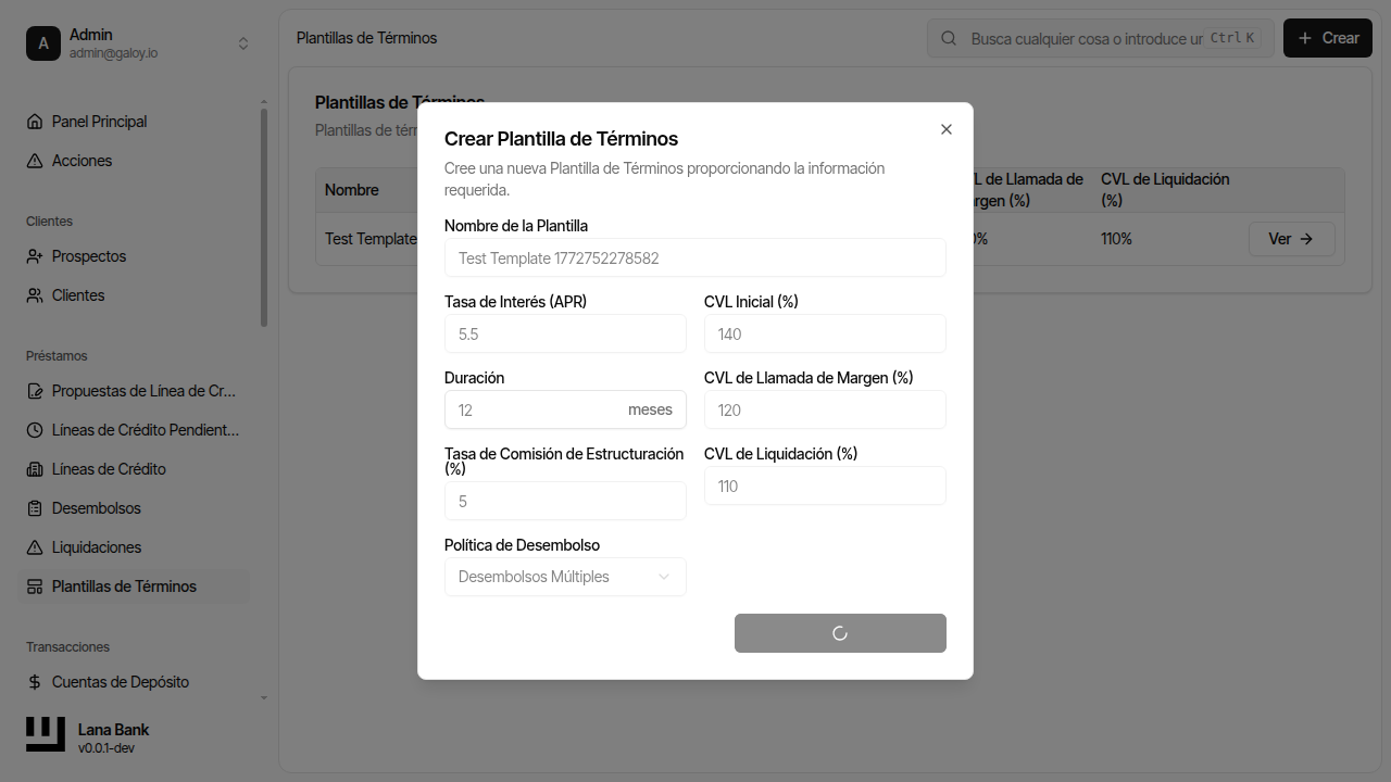 Enviar plantilla términos