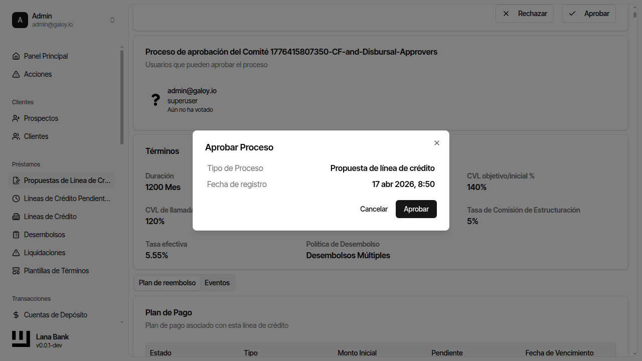 Diálogo de aprobar propuesta