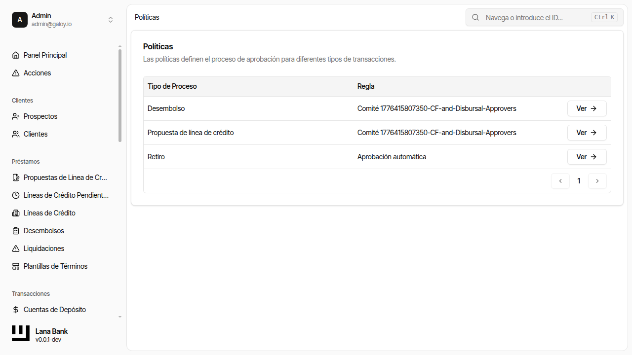 Visitar página de políticas