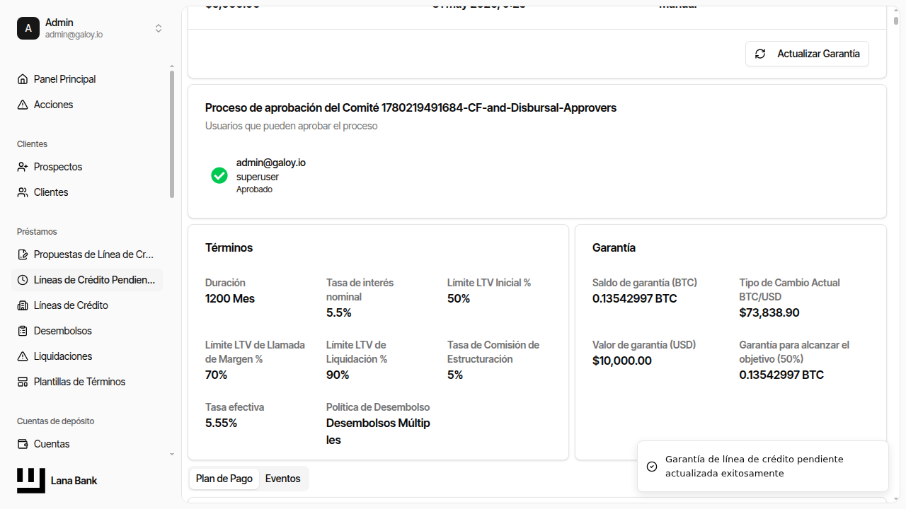 Garantía actualizada