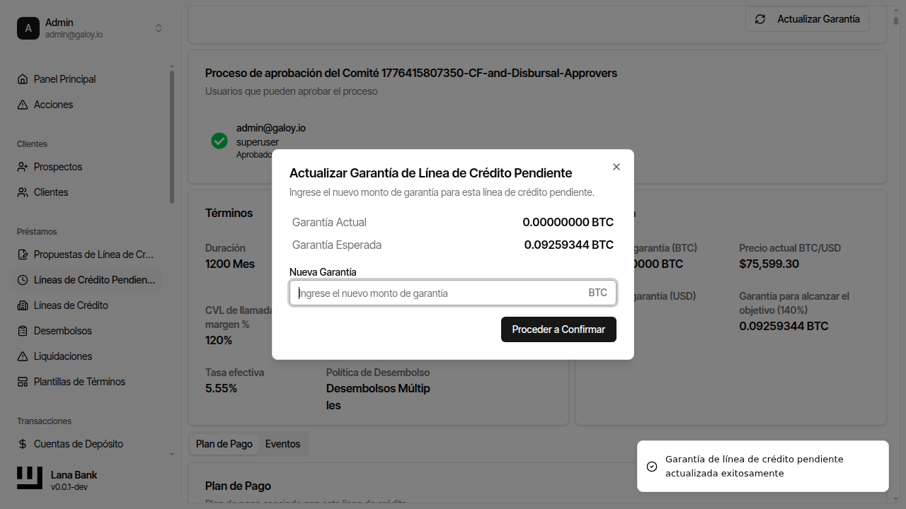 Garantía actualizada