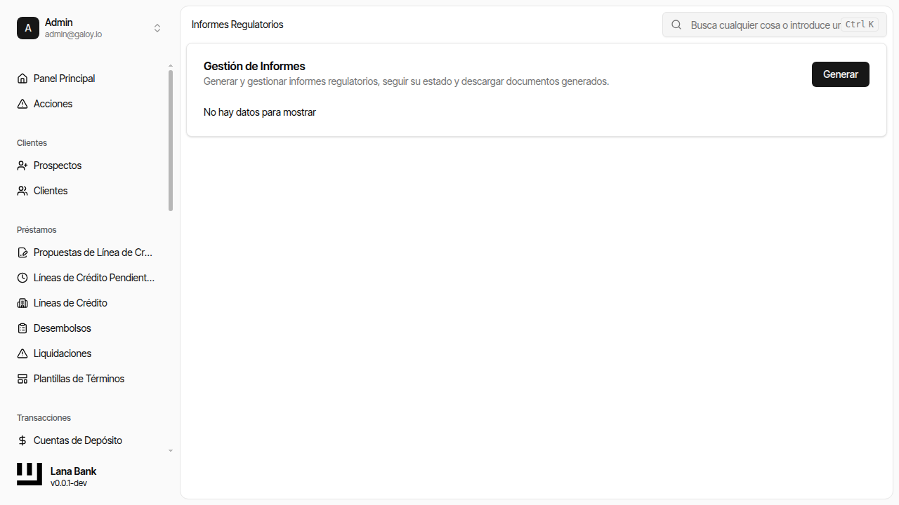 Botón generar informe