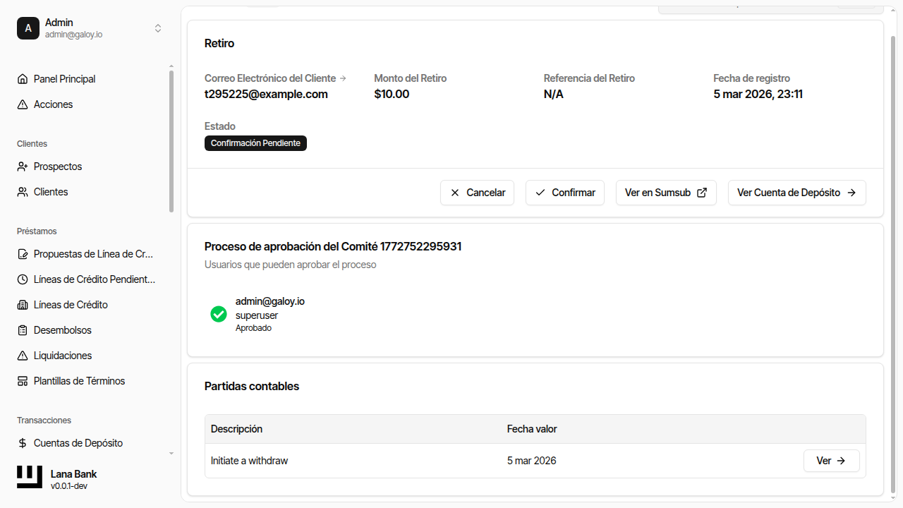 Éxito de aprobación