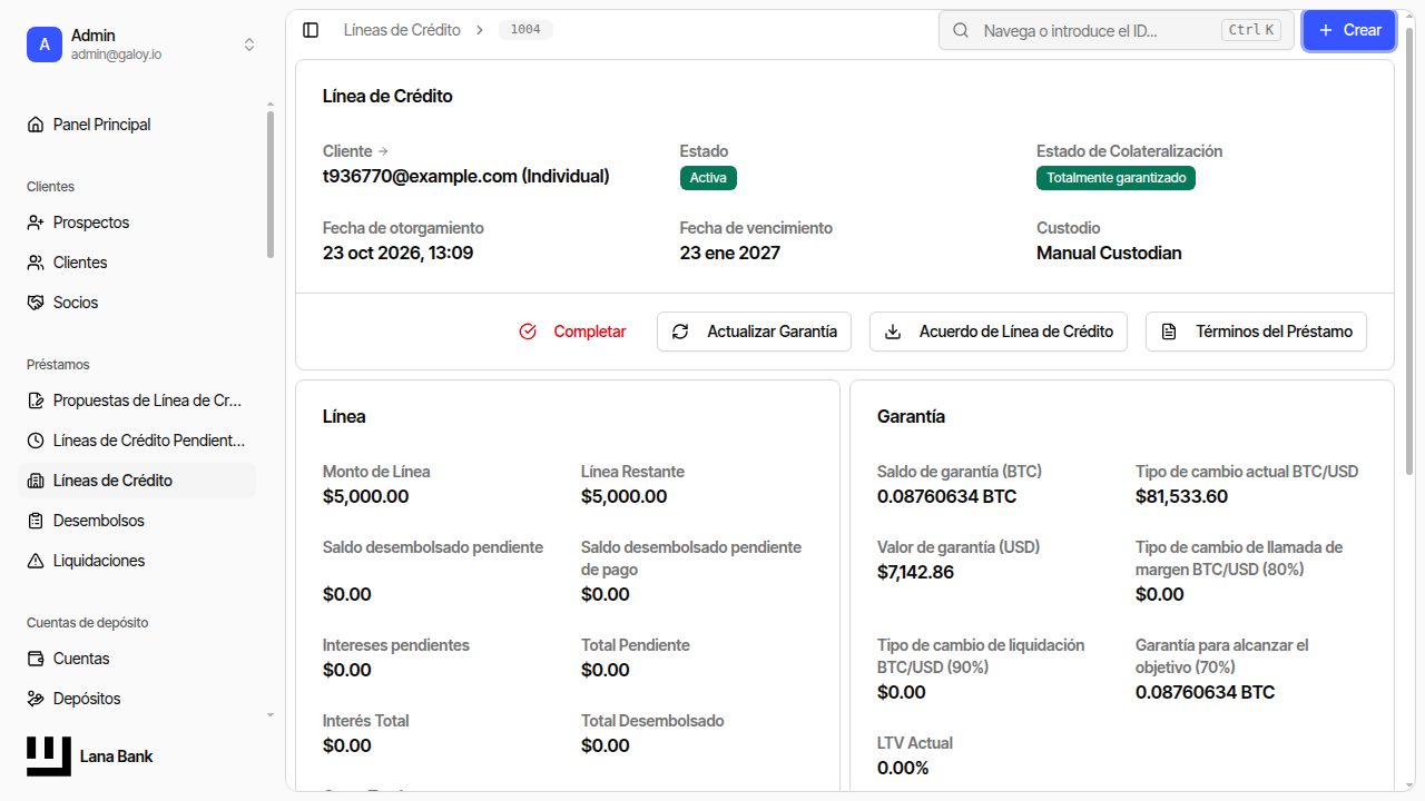 Iniciar desembolso