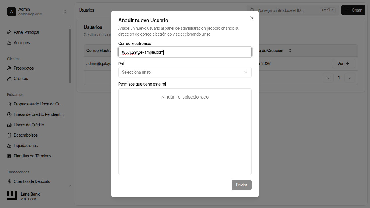 Ingresar correo usuario