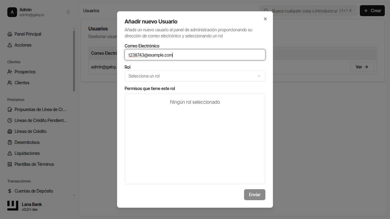 Ingresar correo usuario