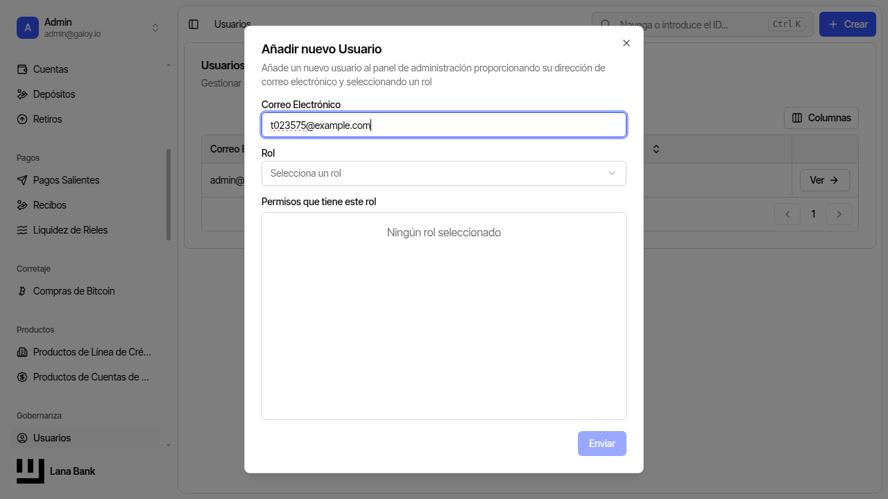 Ingresar correo usuario