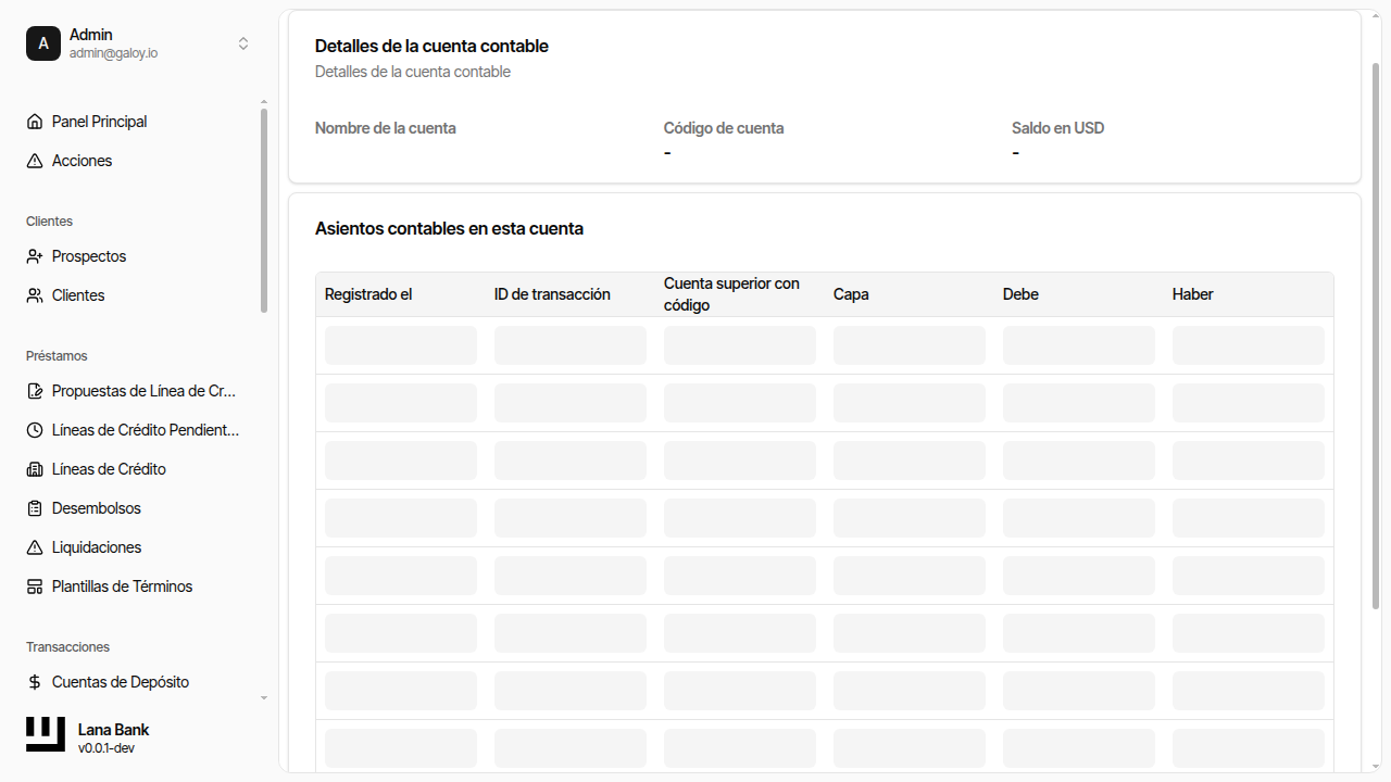 Detalle cuenta de mayor