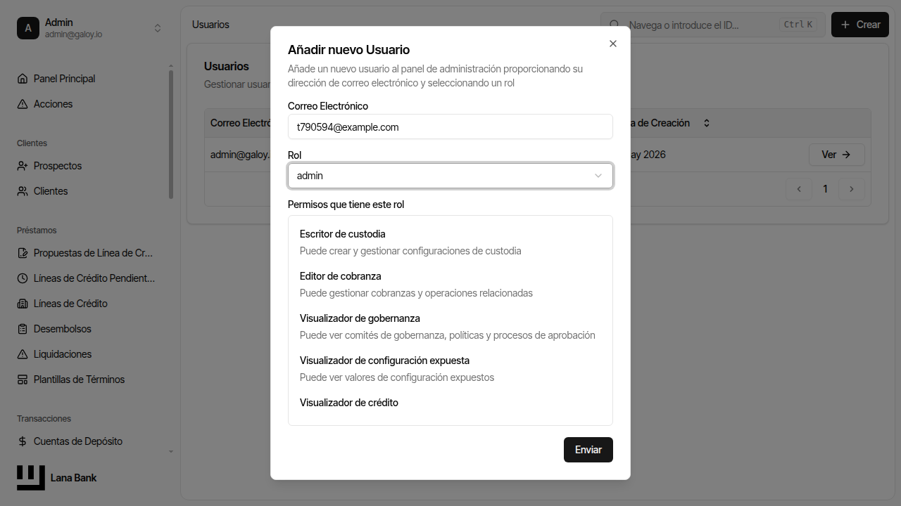 Asignar rol admin