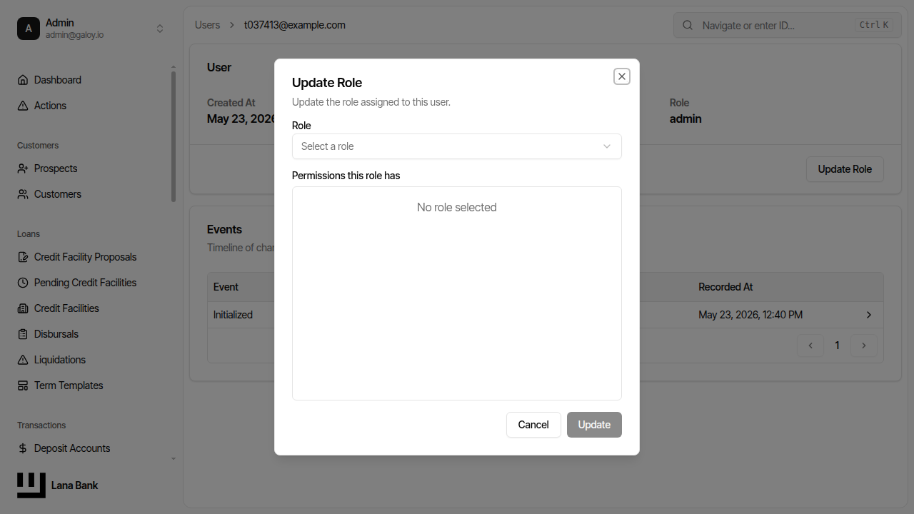 Update user roles