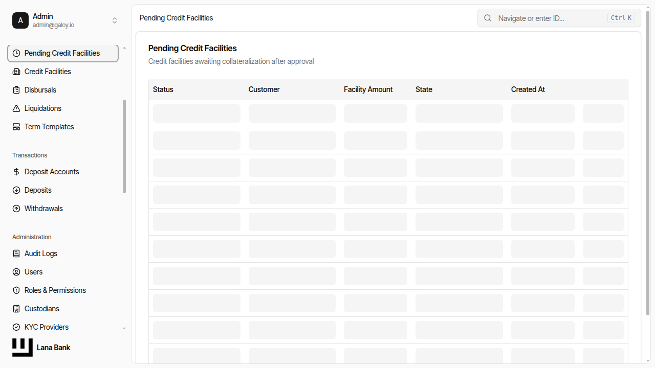 Balance sheet pending layer